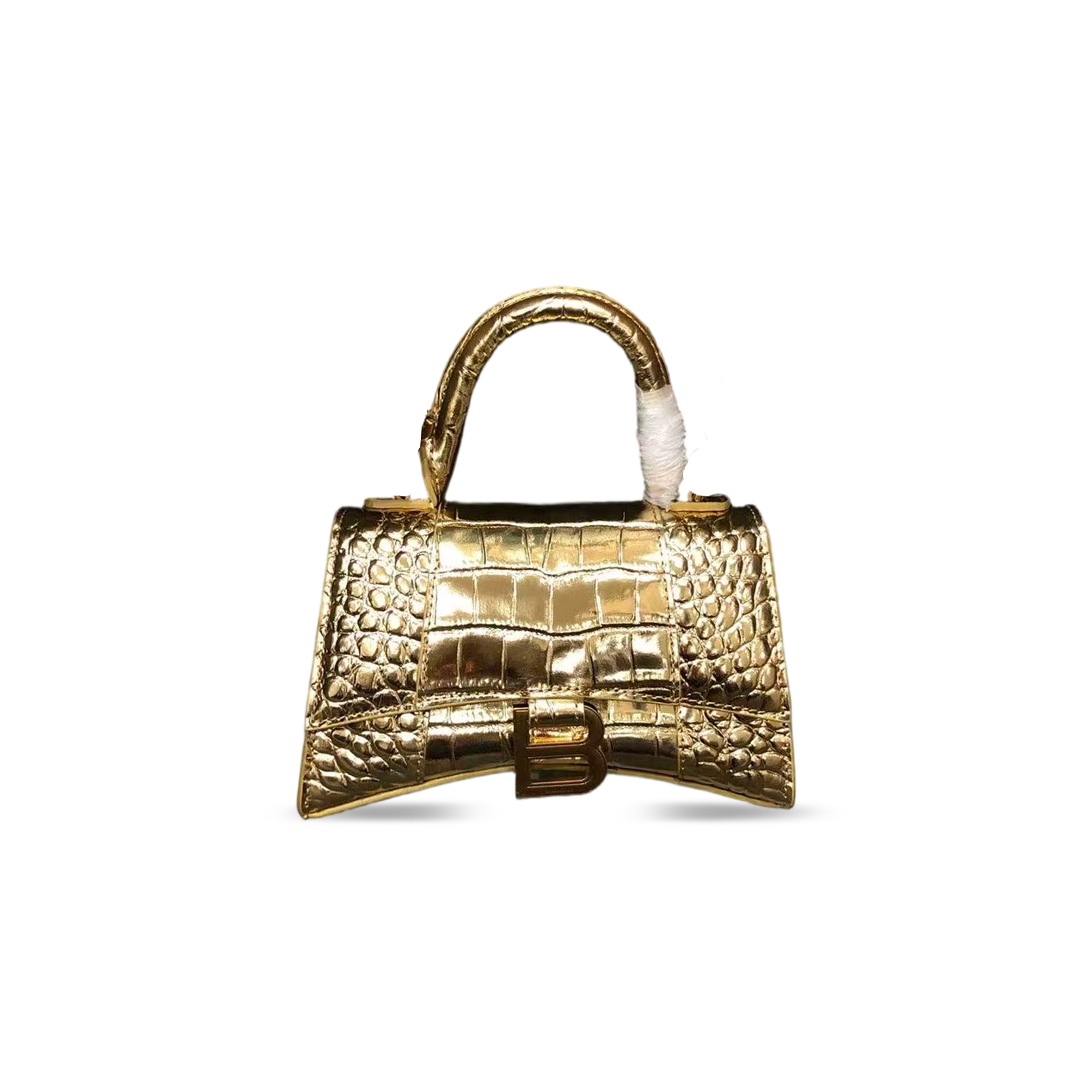 BALENCIAGA HOURGLASS TOP HANDLE BAG XS GOLD (19*13*8cm)